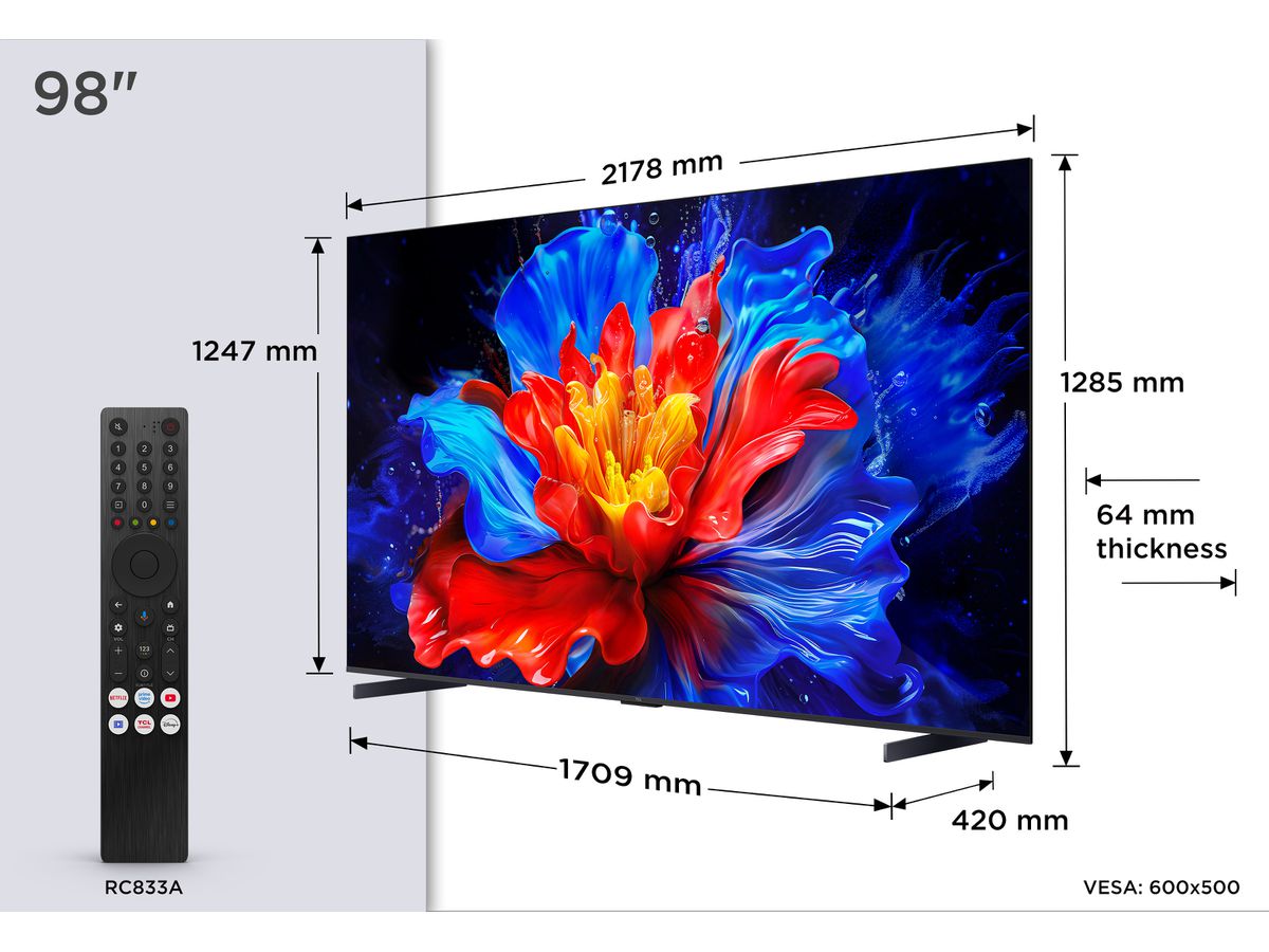 98P8K - 98 Zoll,4K,QLED,LEDDirect,144Hz,GoogleTV