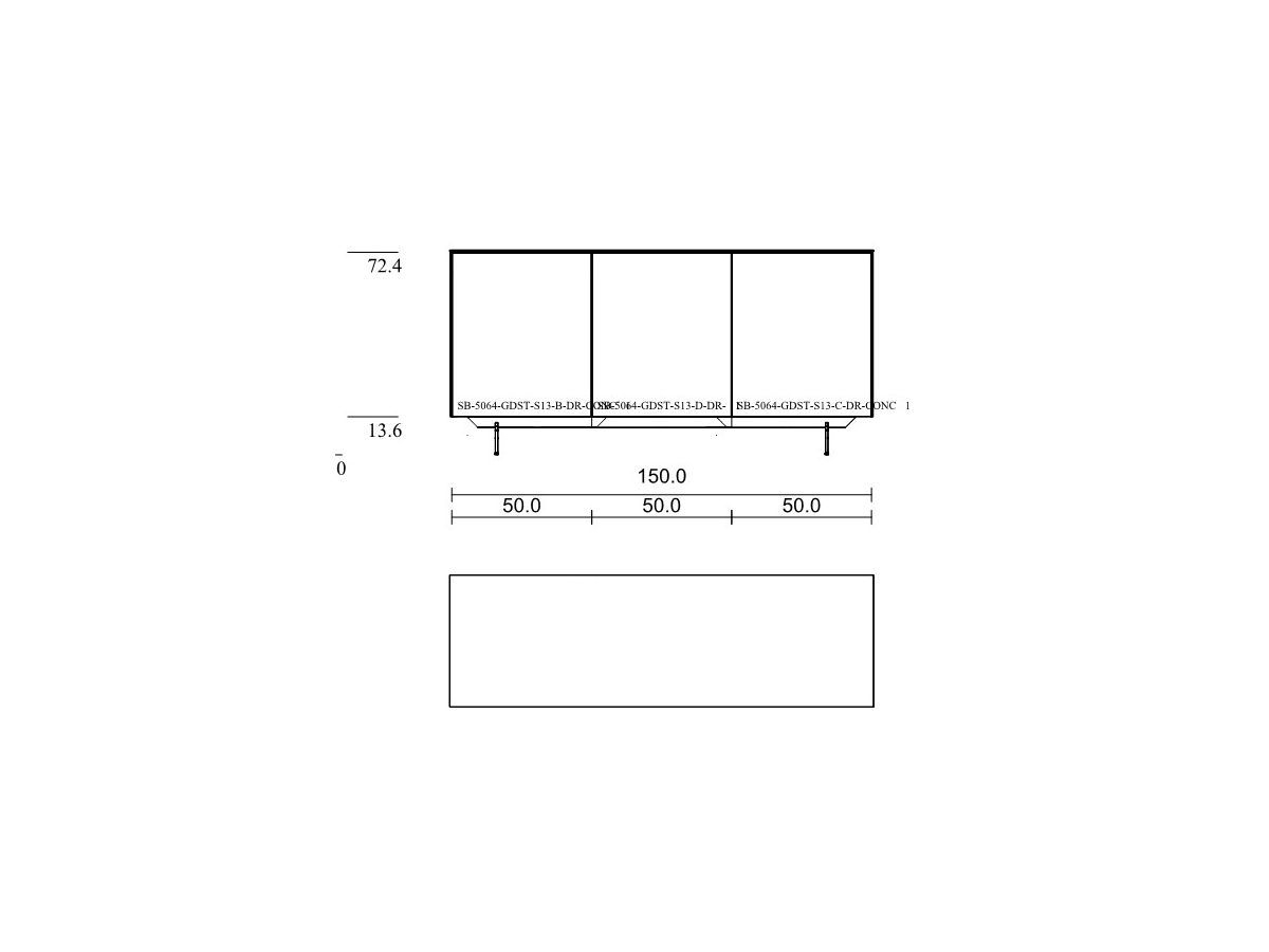 SB605-CONC-GDST-150cm - (Total 1 Karton)