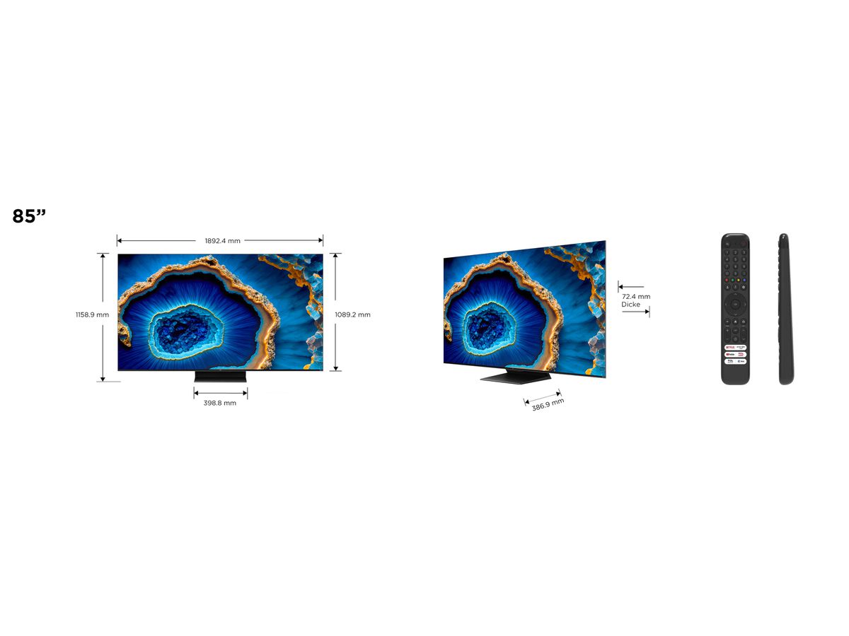 85C805 - 85 Zoll,4K Mini LED,144Hz,GoogleTV