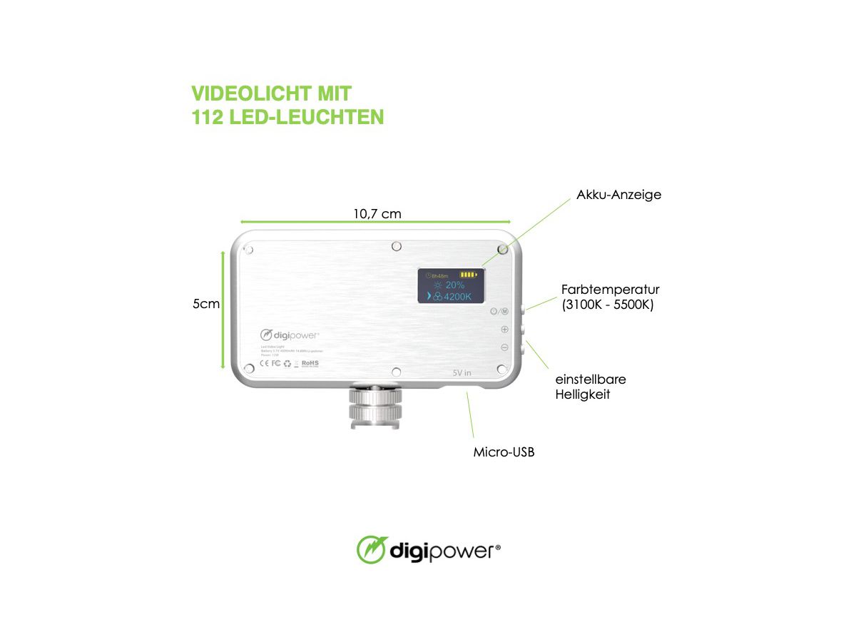 DP-VL112 - Lumière vidéo Prosumer