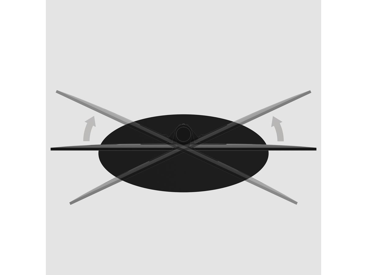 CAV-ORBIT-B - Bodenplatte Oval Stahl schwarz, 98x45 cm