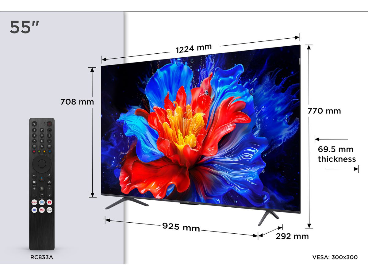 55P8K - 55 Zoll,4K,QLED,LEDDirect,144Hz,GoogleTV