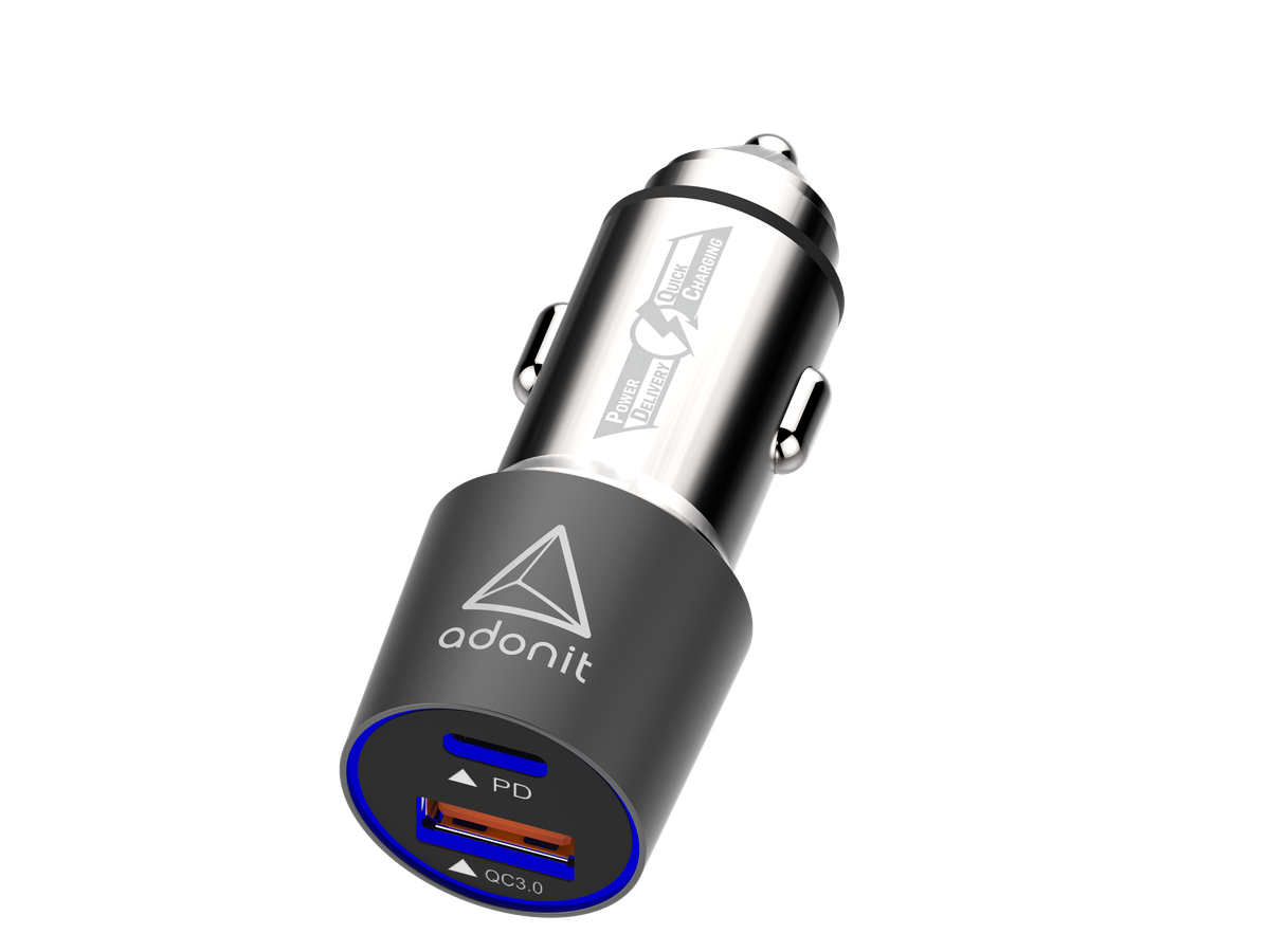 Adonit Fast Car Charger, gris