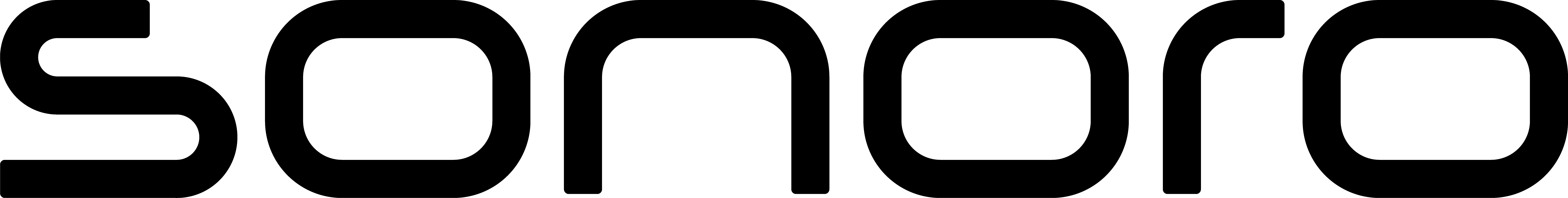 Das Logo von sonoro in schwarz