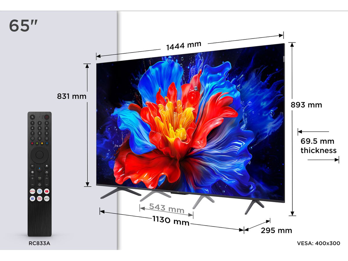 65P8K - 65 Zoll,4K,QLED,LEDDirect,144Hz,GoogleTV