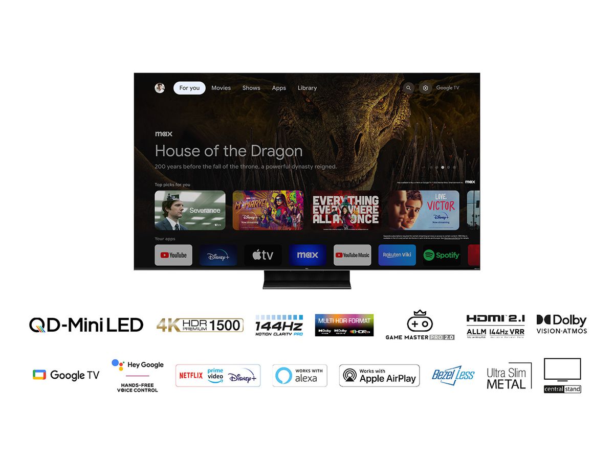 85C805 - 85 Zoll,4K Mini LED,144Hz,GoogleTV