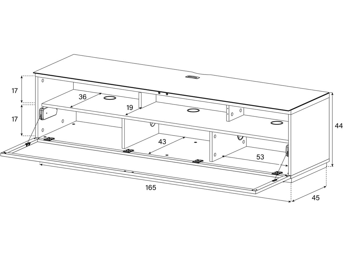 STD260T (Flatpack) - Schwarz, Stoff Schwarz, Sockel
