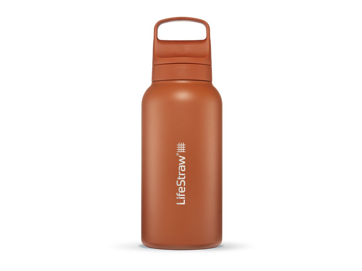 LifeStraw Go Series - Stainless Steel Water Bottle with Filter Kyoto Orange