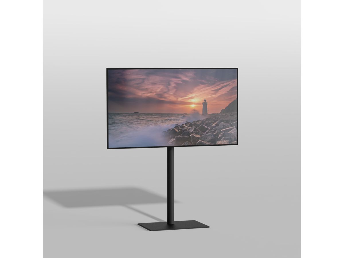 TV-Ständer TILE Stahl Schwarz - Höhe 100 cm