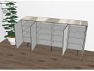 Kombination - Breite 200 cm - Sandglas - Front Keramik RDRP