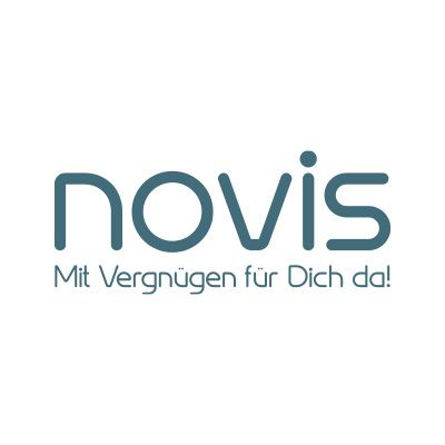 novis Logo mit Vergnügen für Dich da!