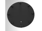 CAV-SPHERE-B-8WH - Bodenplatte Schwarzstahl, 54cm, Rollen