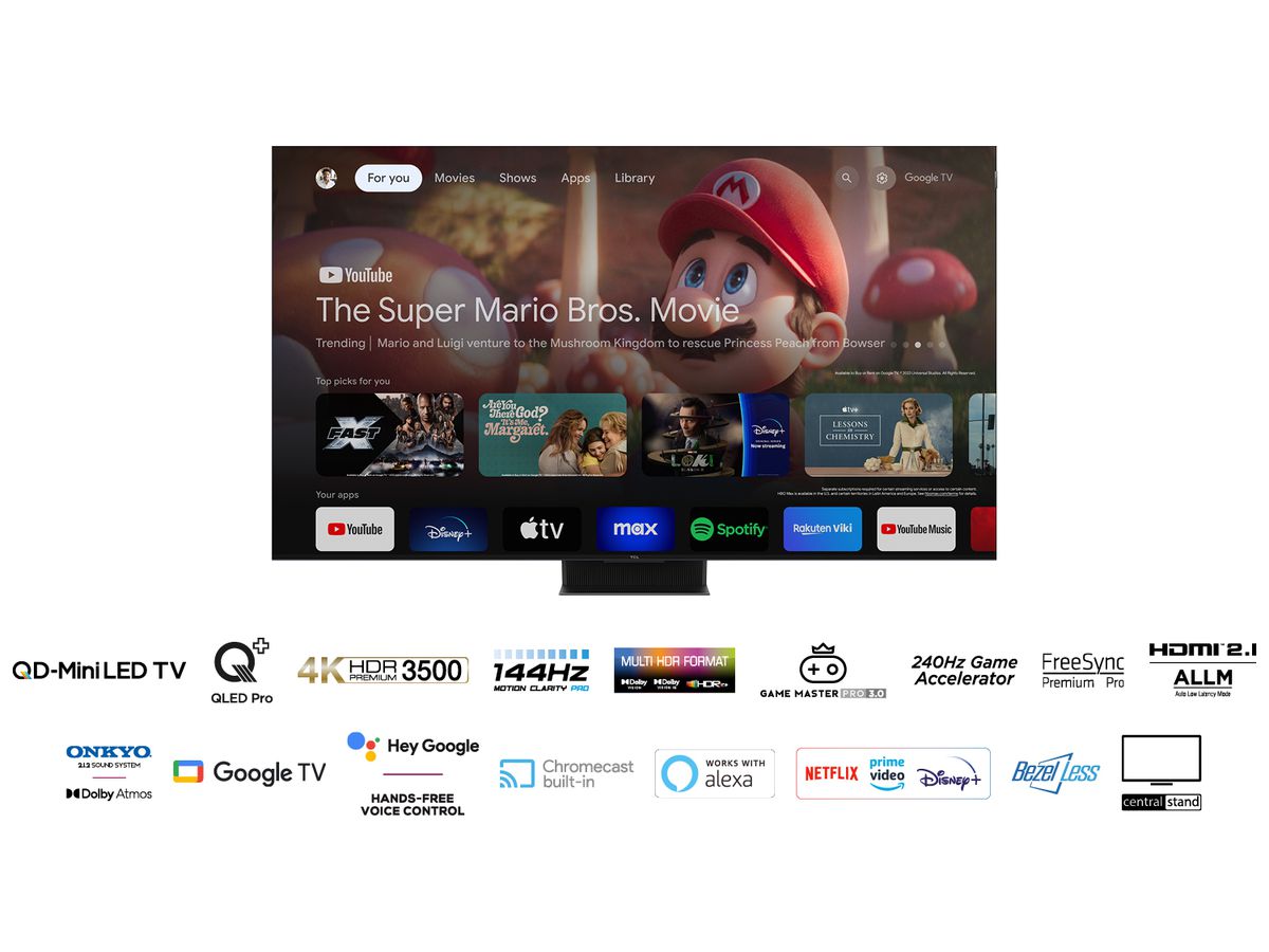 75C855 - 75 inch, 4K UHD, MiniLED, GoogleTV, 144H