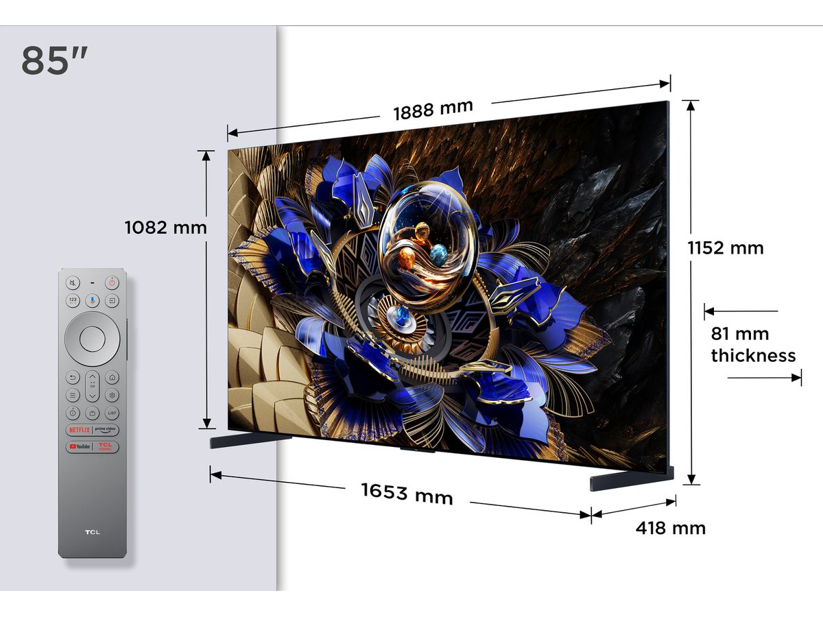 85X11K - 85 Zoll,Premium QD-MiniLED,144Hz,B&O