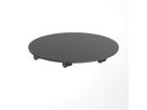 CAV-SPHERE-B-8WH - Bodenplatte Schwarzstahl, 54cm, Rollen