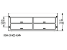 RSHA-SONOS-AMP4 - Panneau de rack 19" pour 4x Sonos AMP