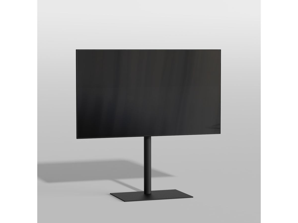 TV-Ständer SQUARE Schwarz Stahl - Höhe 100 cm