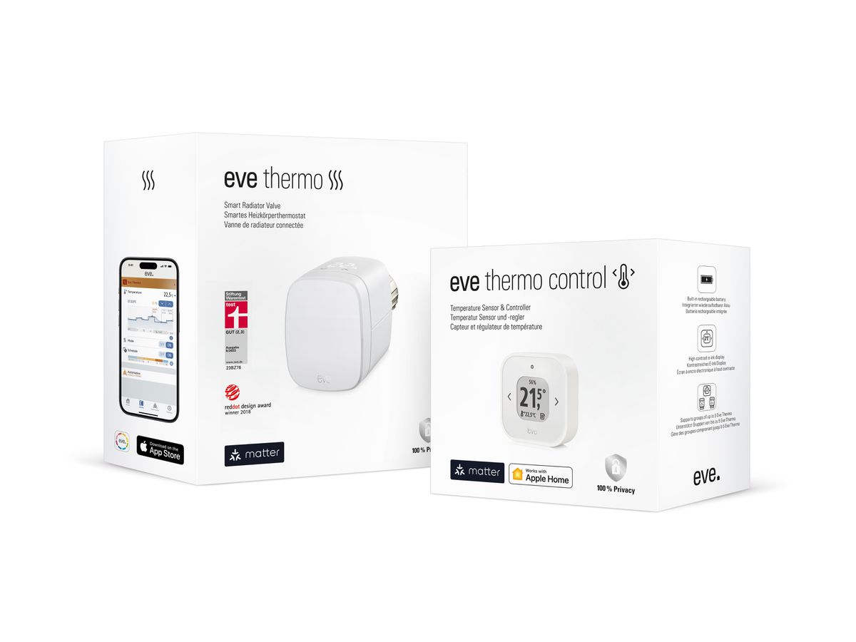 Thermo Raumkomfort-Set (Matter) - Set: Eve Thermo und Eve Thermo Control