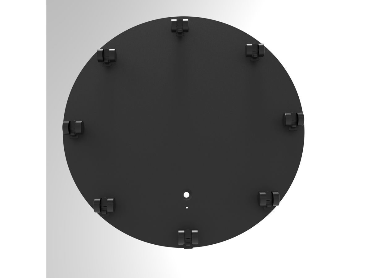 CAV-SPHERE-B-8WH - Bodenplatte Schwarzstahl, 54cm, Rollen