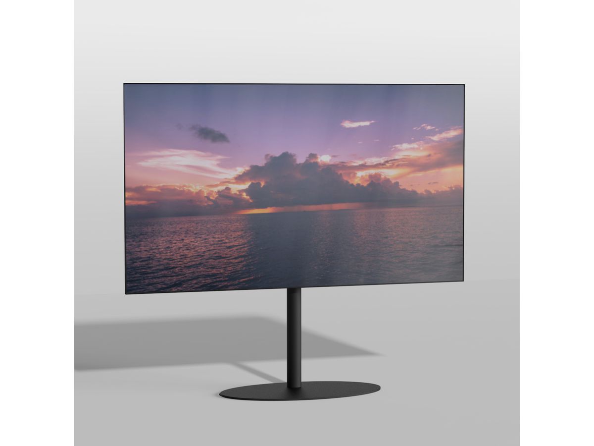 TV-Ständer ELLIPS Stahl Schwarz - Höhe 100 cm