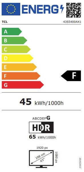 Étiquette énergétique 252380