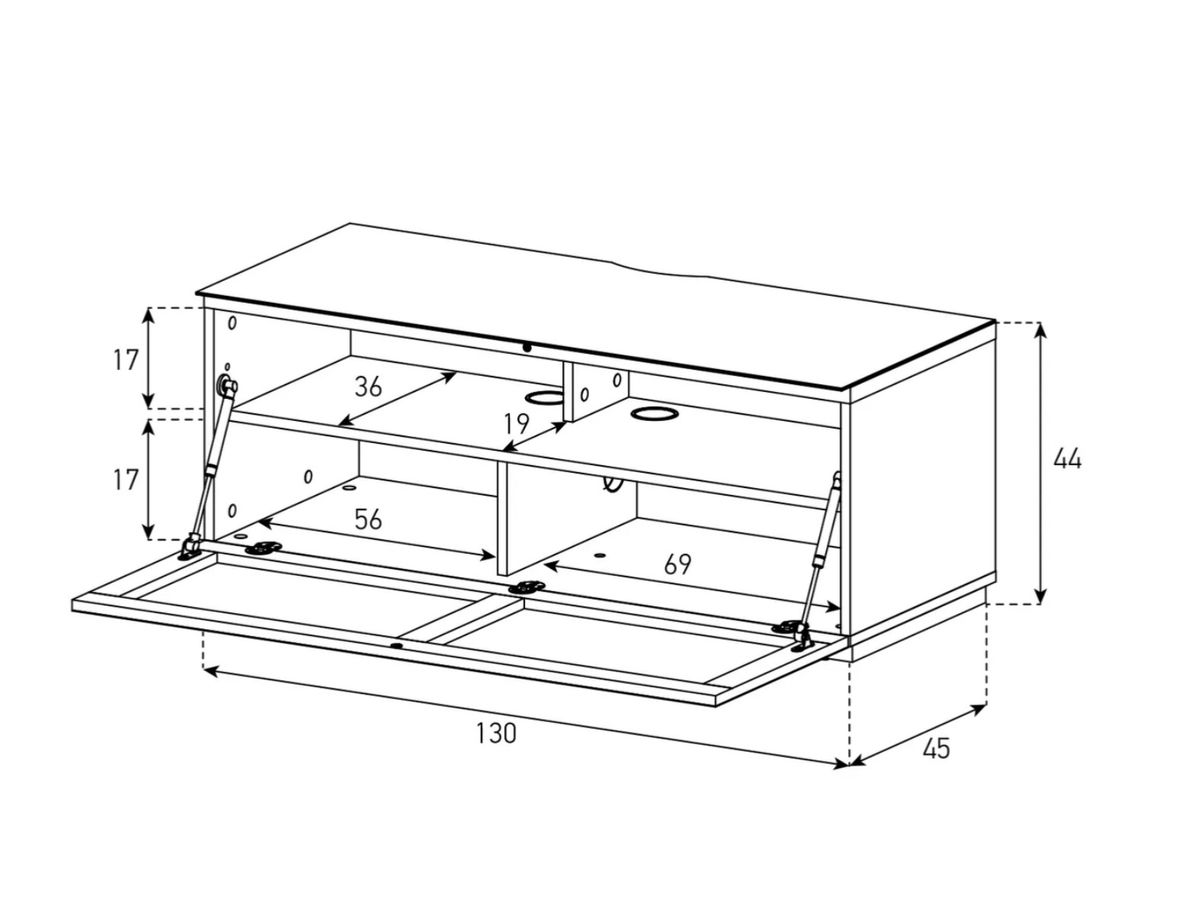 STA130P - ohne Löcher in der Deckpaltte - Weiss, Perforation Weiss, Sockel