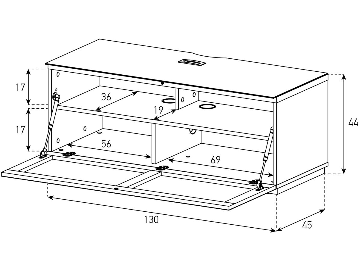 STA130P - Noir, perforation Noir, socle