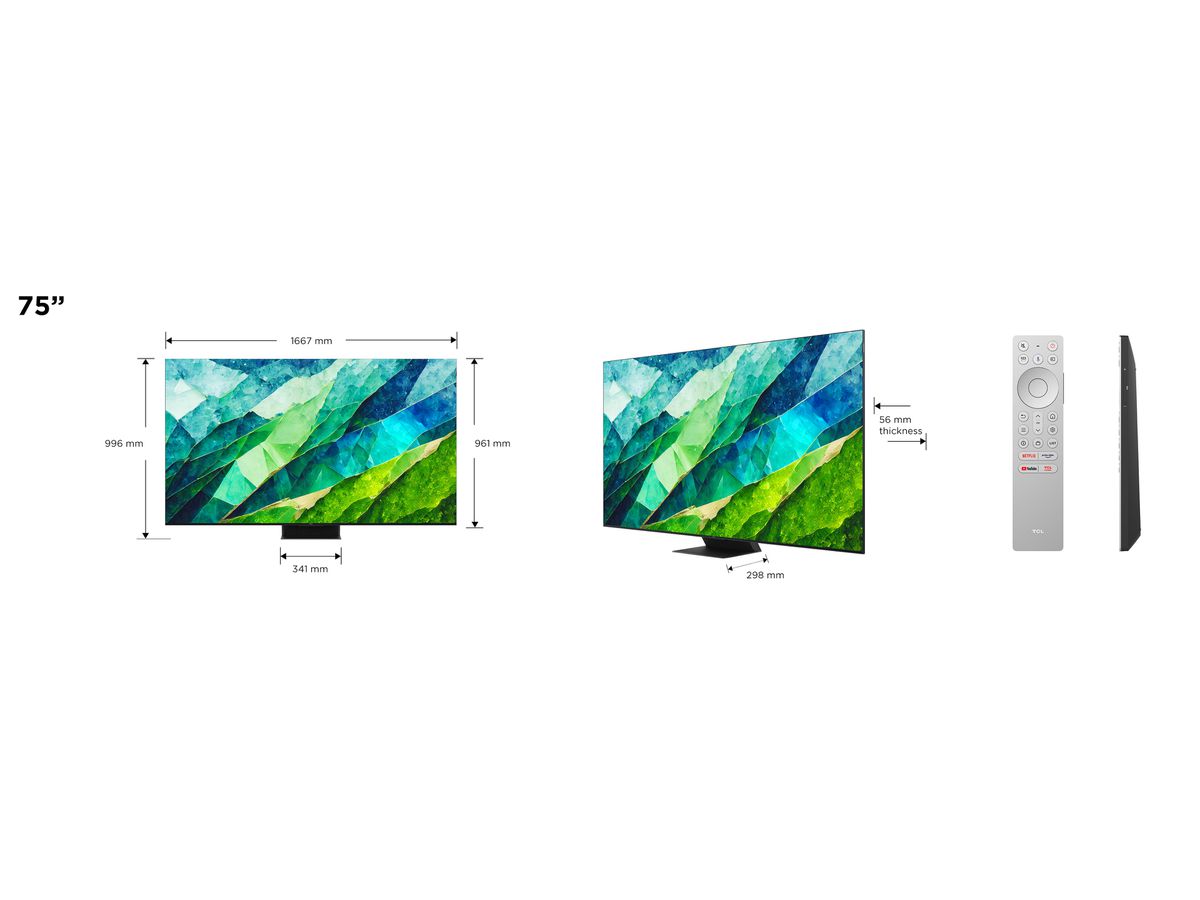 75C855 - 75 inch, 4K UHD, MiniLED, GoogleTV, 144H